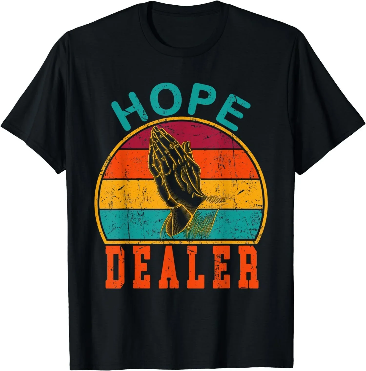 Vintage Retro Sunset Motivational Quote Hope Dealer T-Shirt