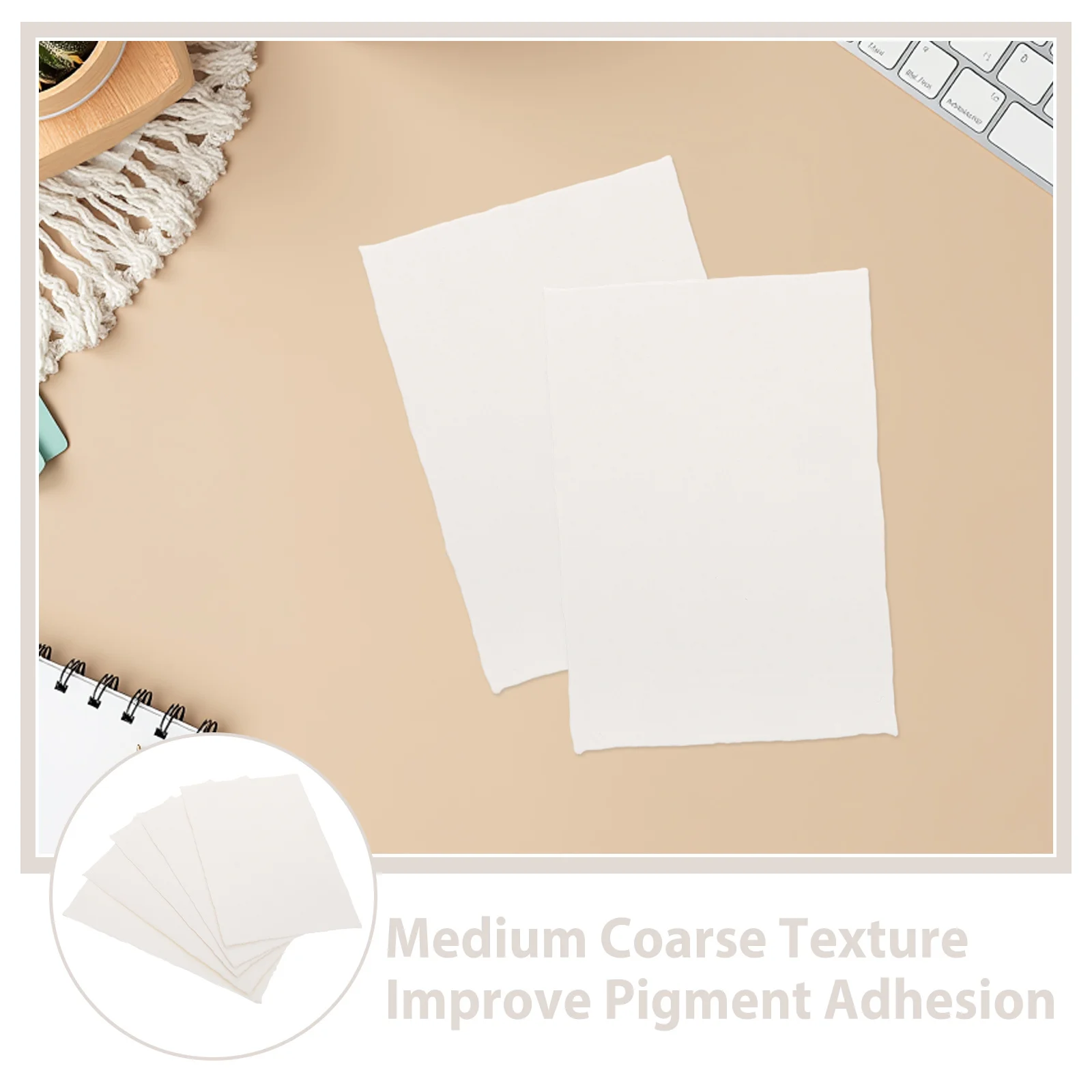 ورق ألوان مائية قطني 20 ورقة حافة مزخرفة مصنوعة يدويًا سميكة خشنة للرسم الفني الحرفي الاحترافي