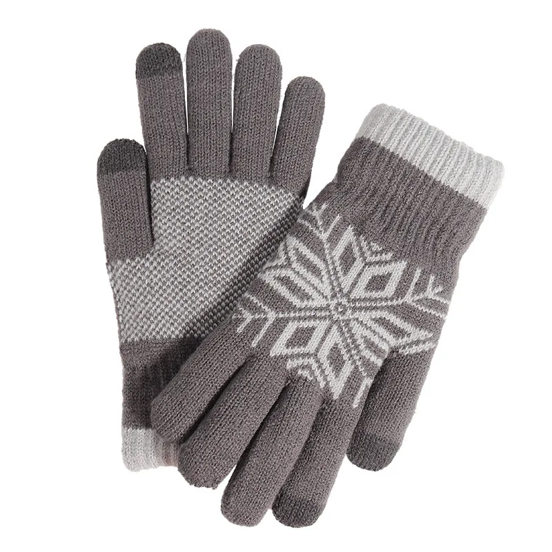 Autumn Winter Motorcycle Gloves Double-layer Touch Screen Thick Velvet Knit Outdoor Motorcycle Accessories Cold Resistant Gloves