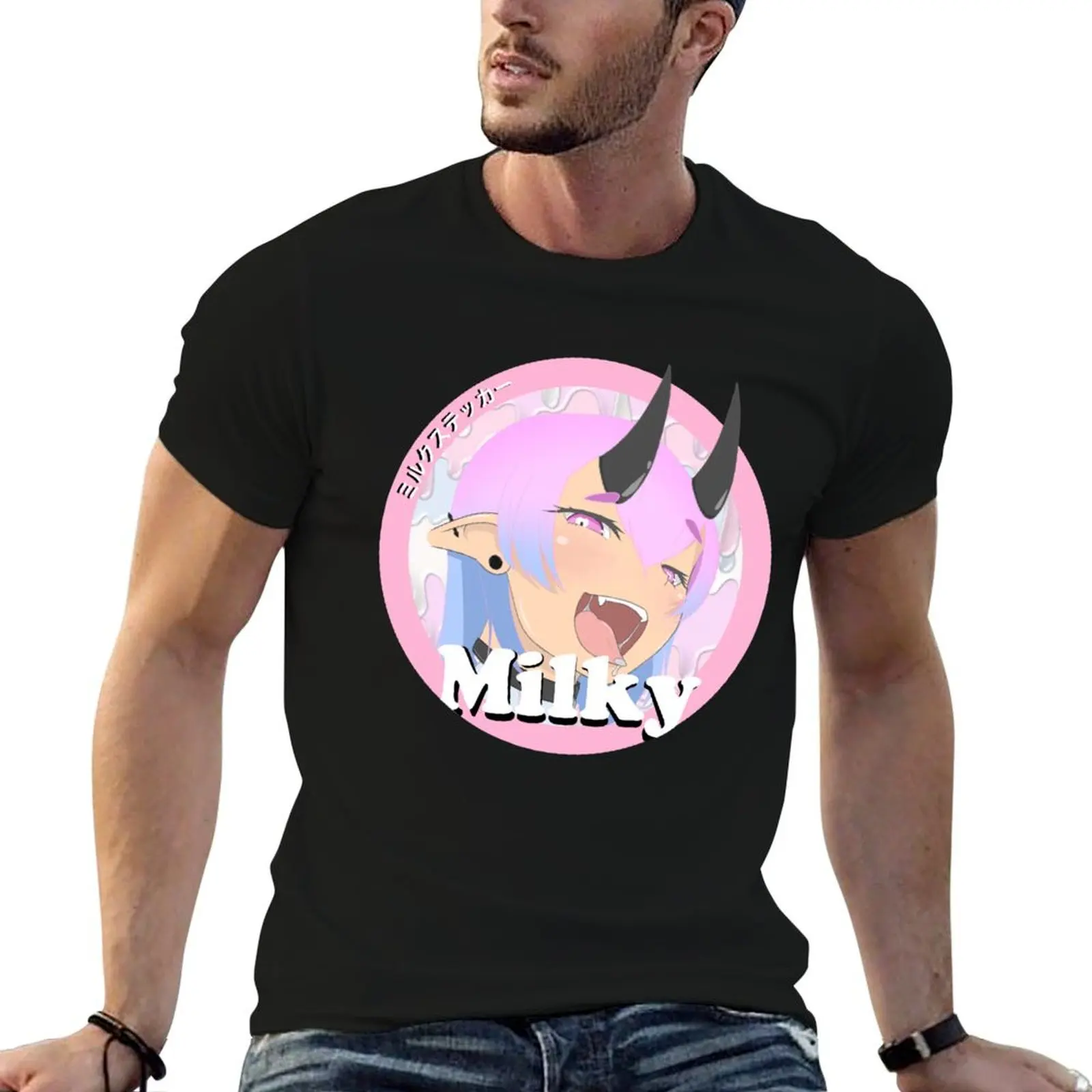Milky succubus T-Shirt Casual Everyday Short Sleeve T-Shirt