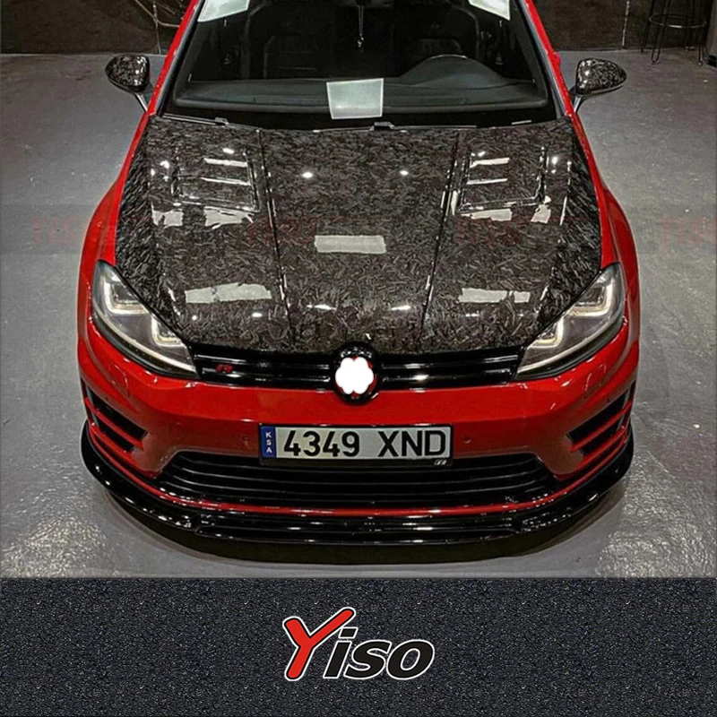 Odpowiedni do GOLF 7 R GTI Rline Zmodyfikowany zestaw karoserii ASPEC Osłona silnika GOLF 7 R GTI Rline Włókno węglowe ASPEC MASKA