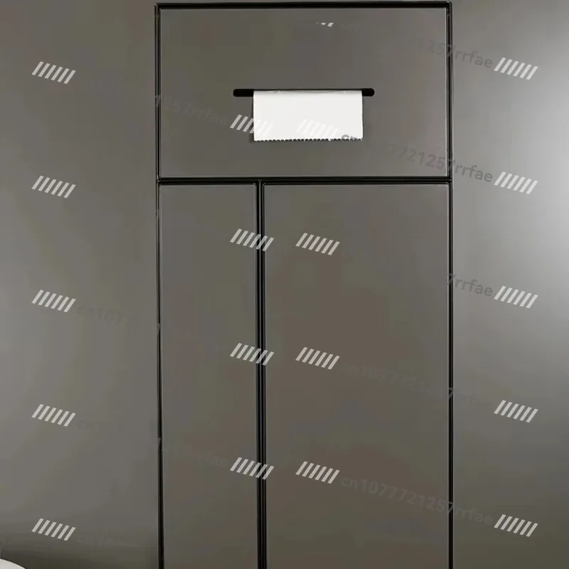 304 stainless steel toilet paper storage tissue holder trash can wall commercial toilet bathroom hotel embedded niche