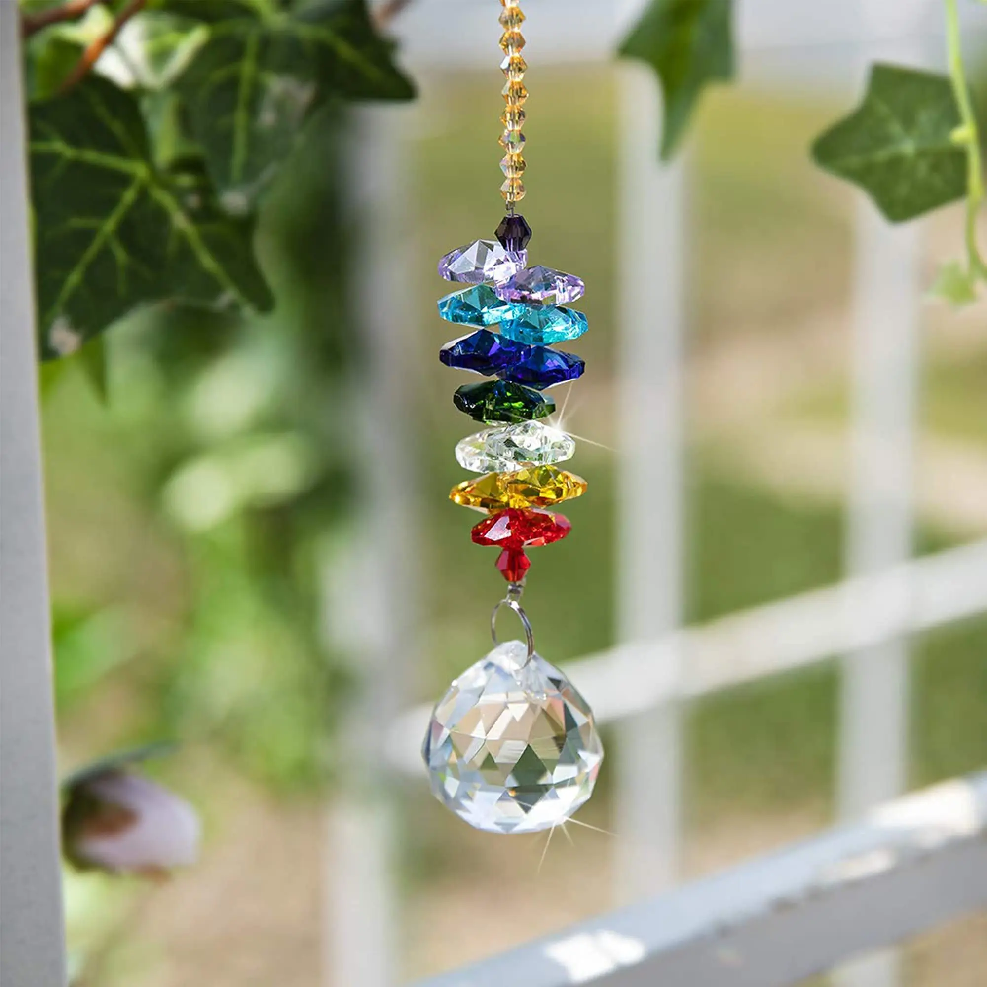 30mm crystal chandelier, ball prism, rainbow octagonal chakra and sunlight capture device are suitable as gifts