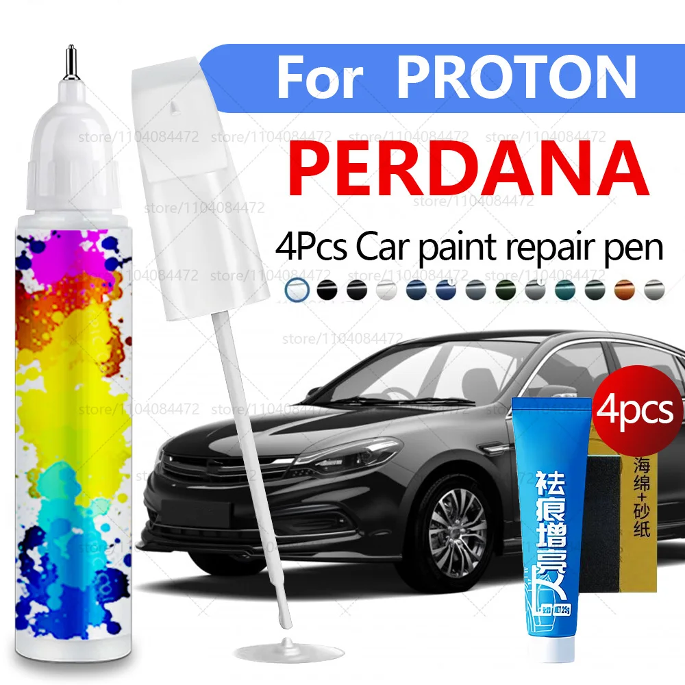 

Ручка для ремонта автомобильной краски для 1995-2020 PROTON PERDANA, аксессуары для ремонта царапин, 4 шт., синий, 16606, черный, A0216, серебристый, A0166, красный