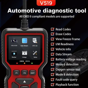 Diagnostic Code Reader Tool For Engine, Professional Scanner Mechanical, Live Data, Check Light, Read, Erase Codes, OBD2, V519, New 10 Main Sales Scanner Automotive - №7