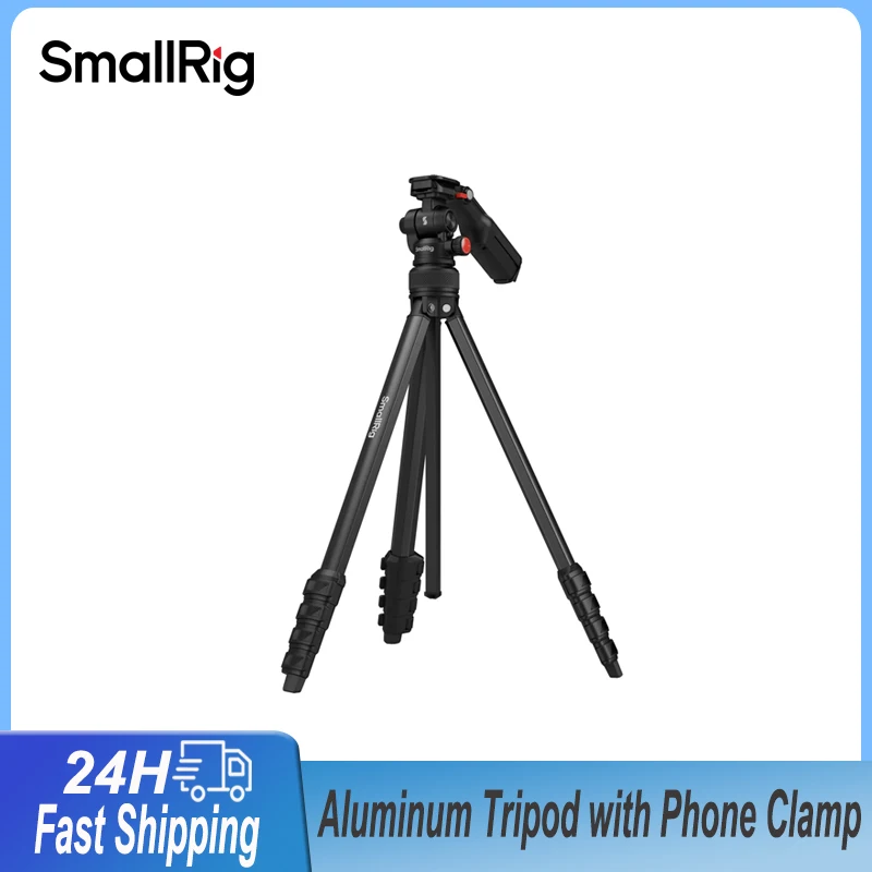 

Портативный компактный алюминиевый штатив Smallrig с зажимом для телефона, горизонтальная и вертикальная съемка для смартфонов, экшн-камеры/DSLR