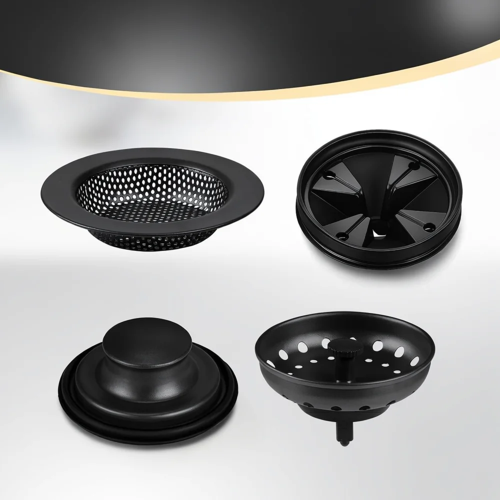 Stainless Steel Kitchen Sink Drain Strainer Garbage Disposal Splash Guard Stopper Plumbing Parts For Household Basin