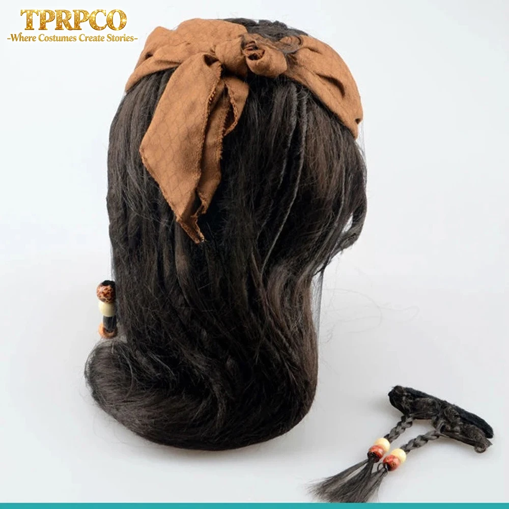 halloween costume for men adult pirate captain jack sparrow wigs hat pirates of the caribbean cosplay Accessories
