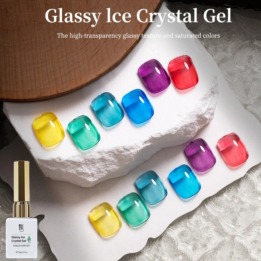 

RSNAIL 9g Translucent Jelly Nude Gel Nail Polish Summer Rainbow Colorful Varnish Semi Permanent UV LED Nail Art Gel Manicure Gel