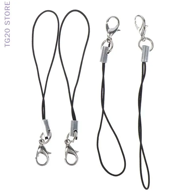 10 Stück schwarzes Schlüsselband, Schlüsselanhänger, Schnur, Telefon-Lanyard für USB-Flash-Laufwerk, langlebiges Identifikations-Tagging-System
