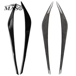 2pcs Car Headlight Eyebrow Eyelid Cover Trim Stickers for Hyundai Elantra 2016 2017 2018