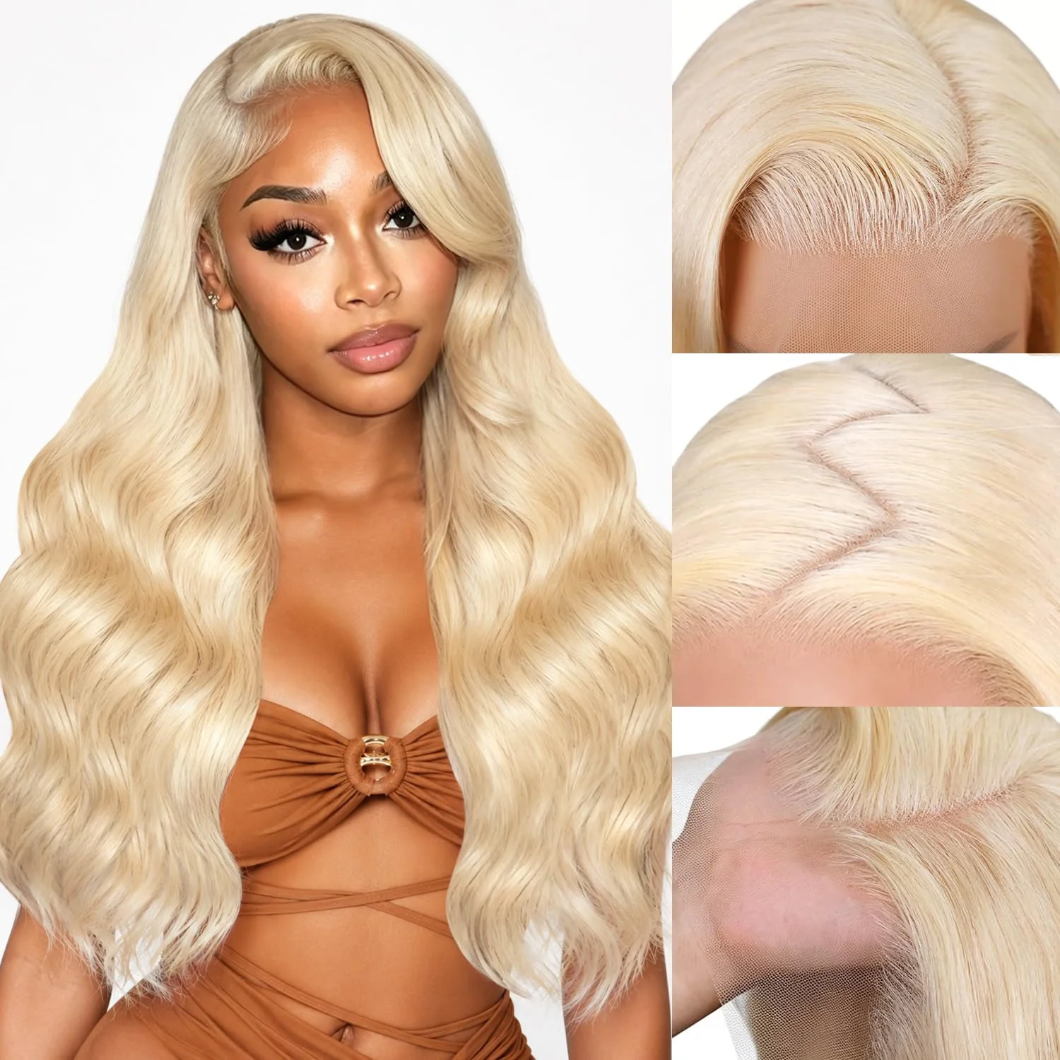 40 Inch 613 Blonde Body Wave 13x4 13x6 HD Transparent Lace Front Human Hair Wigs For Women Brazilian Lace Frontal Wig PrePlucked