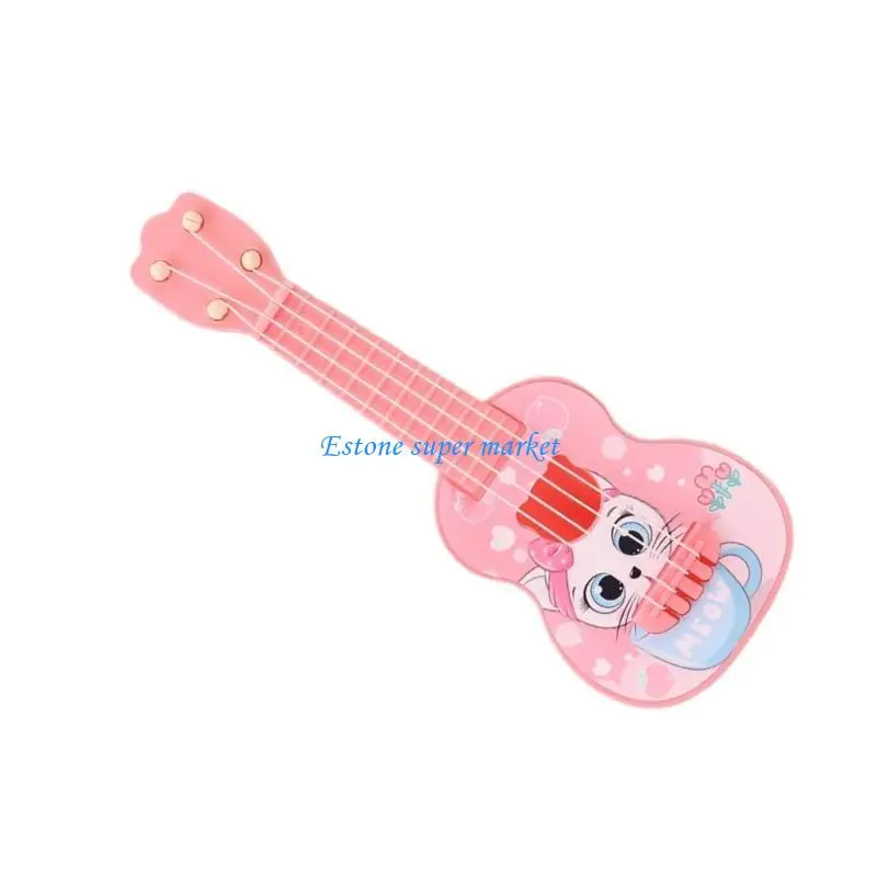 090B Mini Ukulele Giocattolo educativo per bambini Principianti Strumenti musicali Regalo compleanno Divertente Ukulele Prima