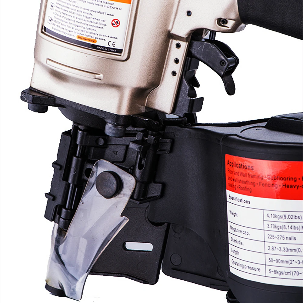 CN90 CN90B เล็บนิวเมติก Rolling ปืนเล็บปืนยิงปืนไม้ถาดไม้กล่องไม้พาเลทไม้กรอบ Air Coil Nailer เล็บปืน