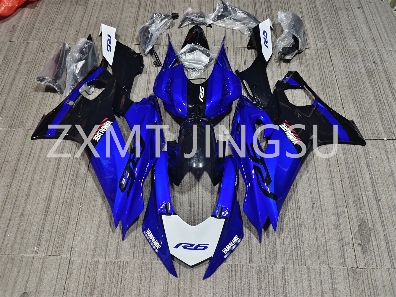 Motorcycle Fairing Kit Suitable for Yamaha R6 17-21 Years YZF600 2017 2018 2019 2020 2021 Fairing Blue White