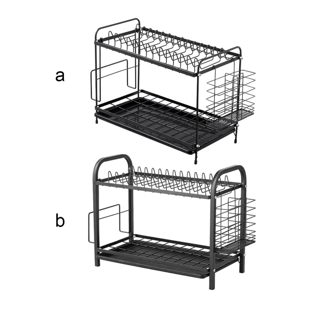 

Black Exquisite Craft Dish Drainer With Wide Spacing For Plates And Bowls Good Ventilation Metal Organizer Kitchen