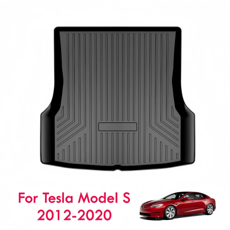

TPE Rear Cargo Liner for Tesla Model S 2012- 2019 2020 All Weather Protection Trunk Liner Model S Cargo Mat Black
