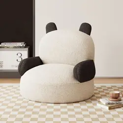 Home Ins Style Beanbag Sofa Living Room Bedroom Cute Cartoon Baby Hot Sale Lazy Sofa Velvet Bedroom Bedside Children Sofa