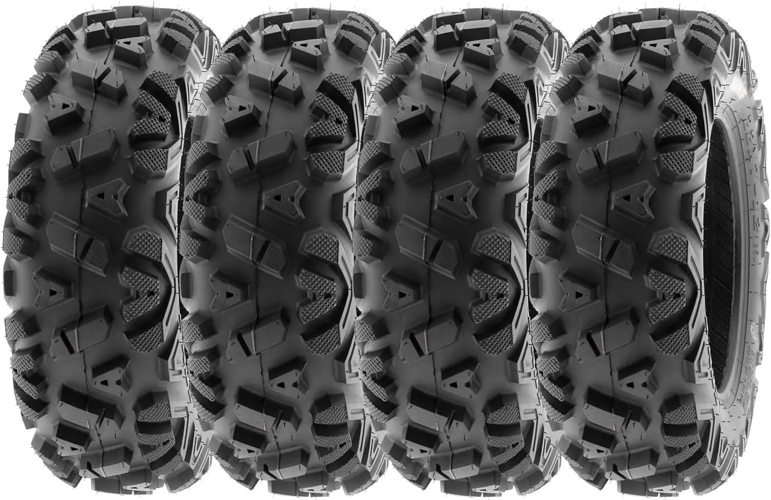 25x10-12 25x10x12 All Terrain Tires ATV UTV 6 PR POWER I A033 - SET of 4