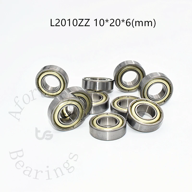 

L2010ZZ 10*20*6(mm) Bearings 10pcs Metal Sealed free shipping chrome steel parts Bearings Transmission accessories