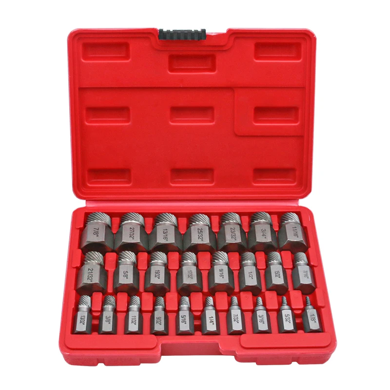 25-Piece Screw Extractor Set,Extractor Set Easy Out Bolt Extractors Bolt Remover for Removing Broken Studs Bolts Socket Screws