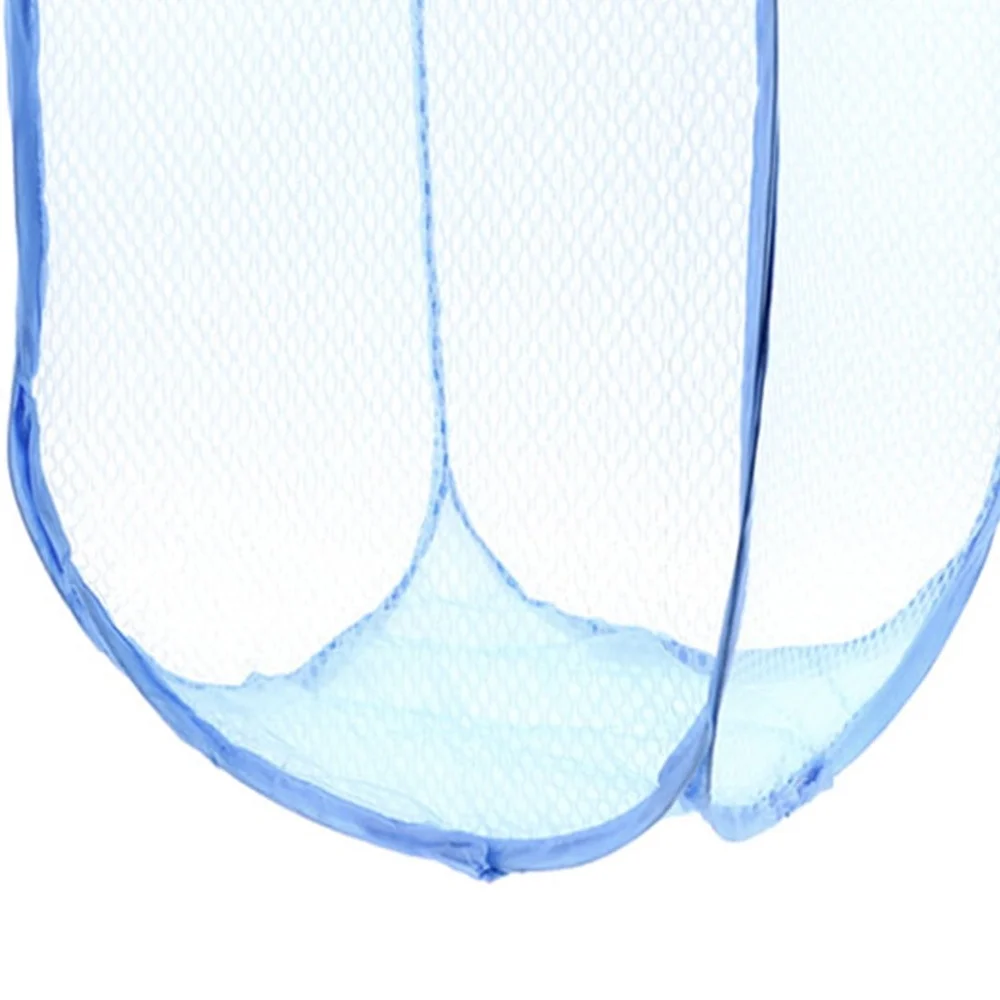 Foldable Laundry Basket Storage Hamper Set 2pcs Lightweight Durable Nylon Metal Easy Open Compact Design Home Organization