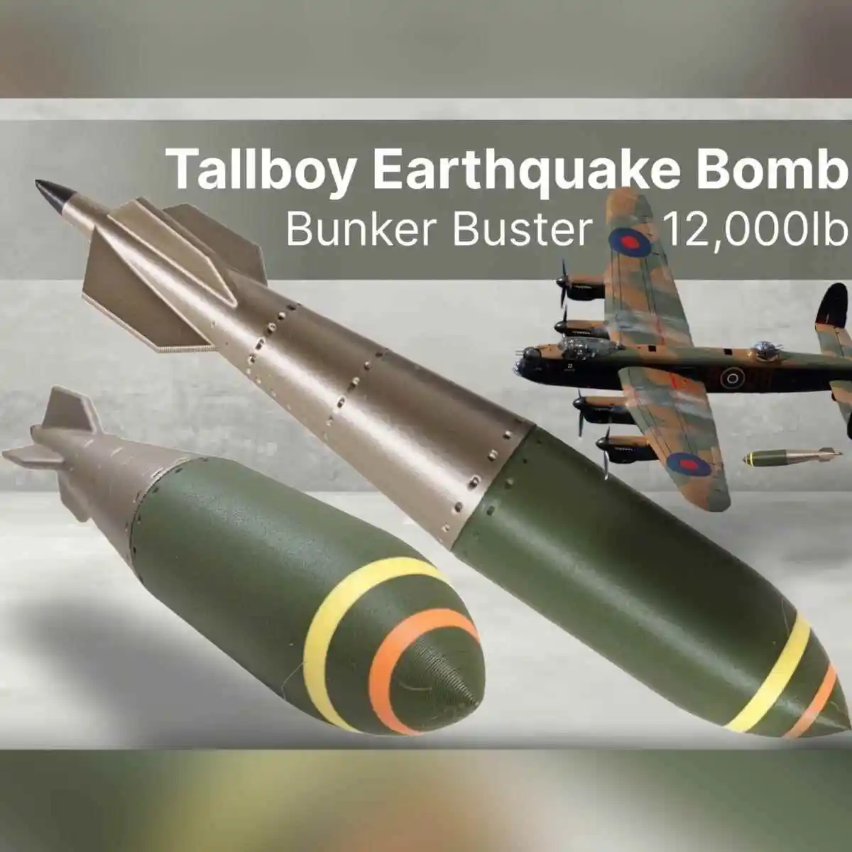 

WWII Military Fan Exclusive WWII Shell Model 1:40 Aircraft Missile Military Enthusiast Collectible Ornament Prop Gift 3D Printed