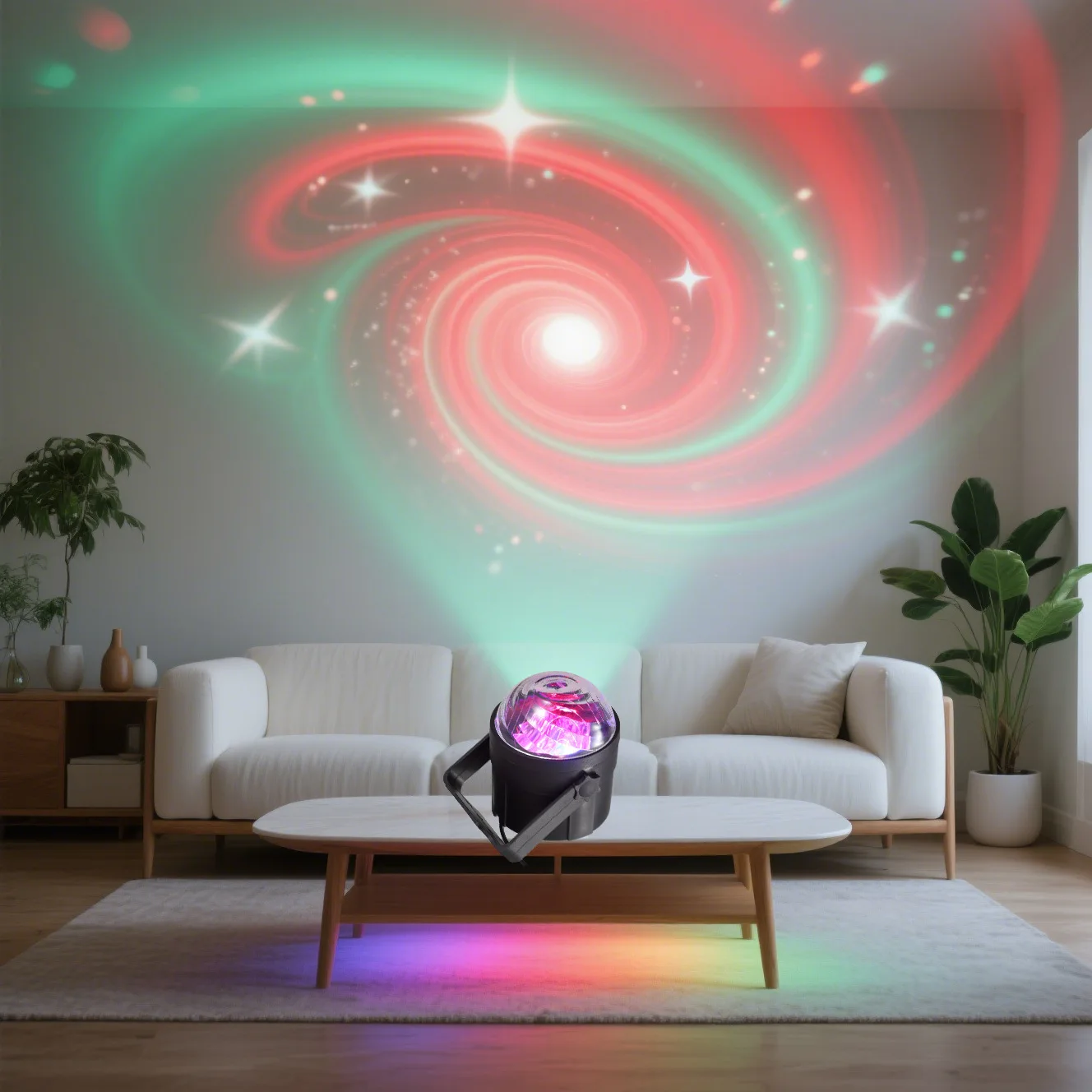 7-режимный светодиодный ночник с дистанционным управлением RGB, звездное небо, USB-разъем, цветной стробоскоп, вращающаяся атмосферная лампа, лампа для шоу в баре на день рождения