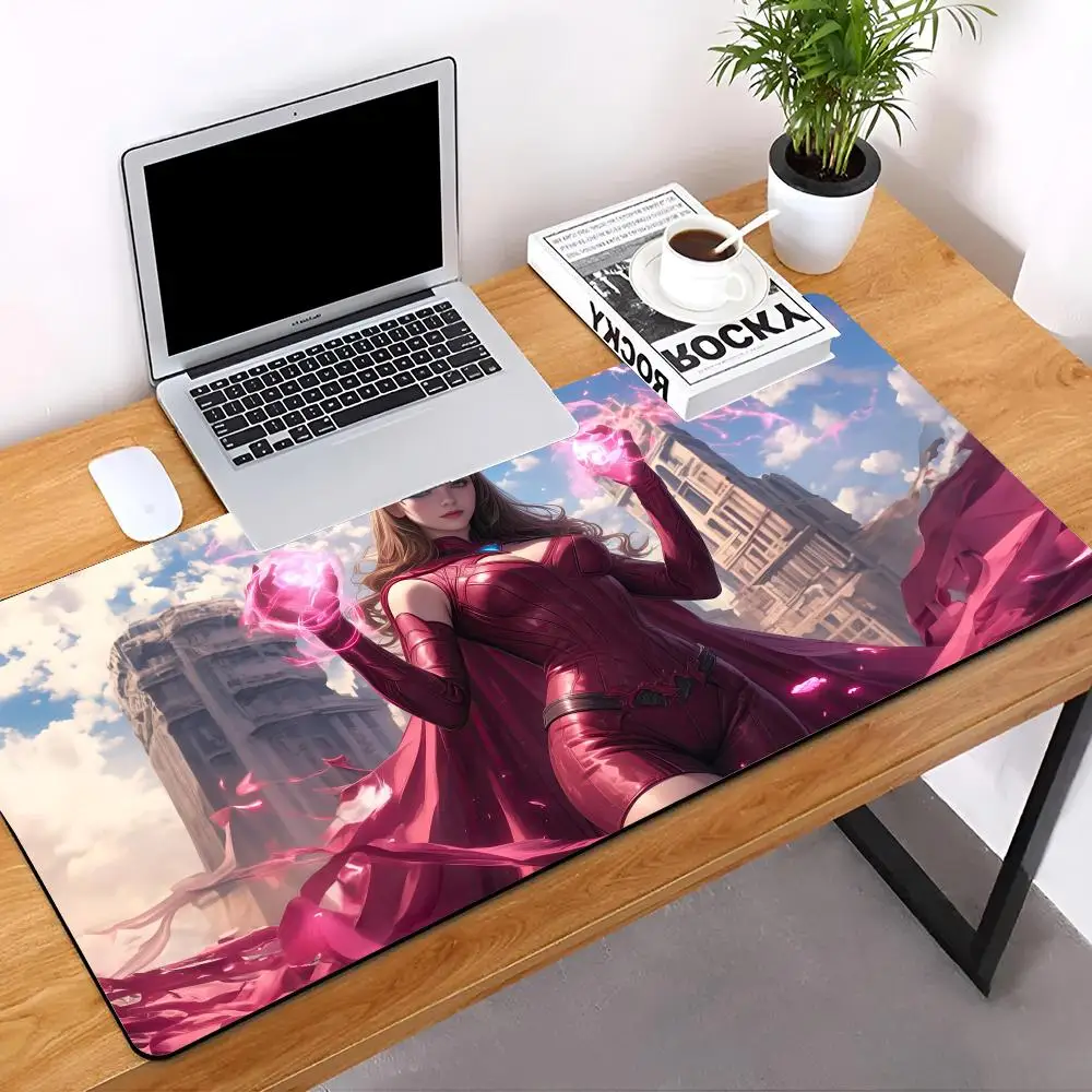 Marvel Scarlet Witch MINISO Mouse Pad E-sports players Desk Mat With Pad Gaming Accessories Prime Gaming Keyboard Pad XXL 90x40c