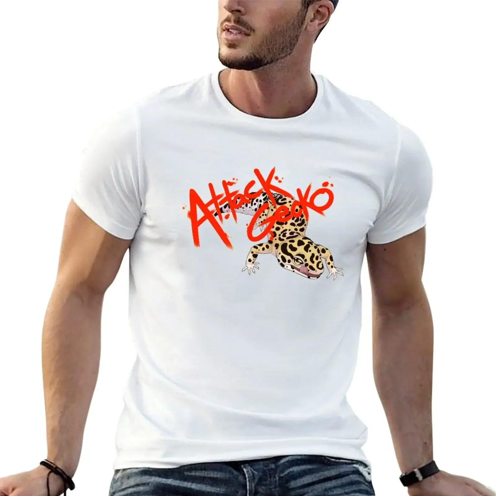 

Attack Gecko T-Shirt tops anime figures custom t shirt heavy weight t shirts for men