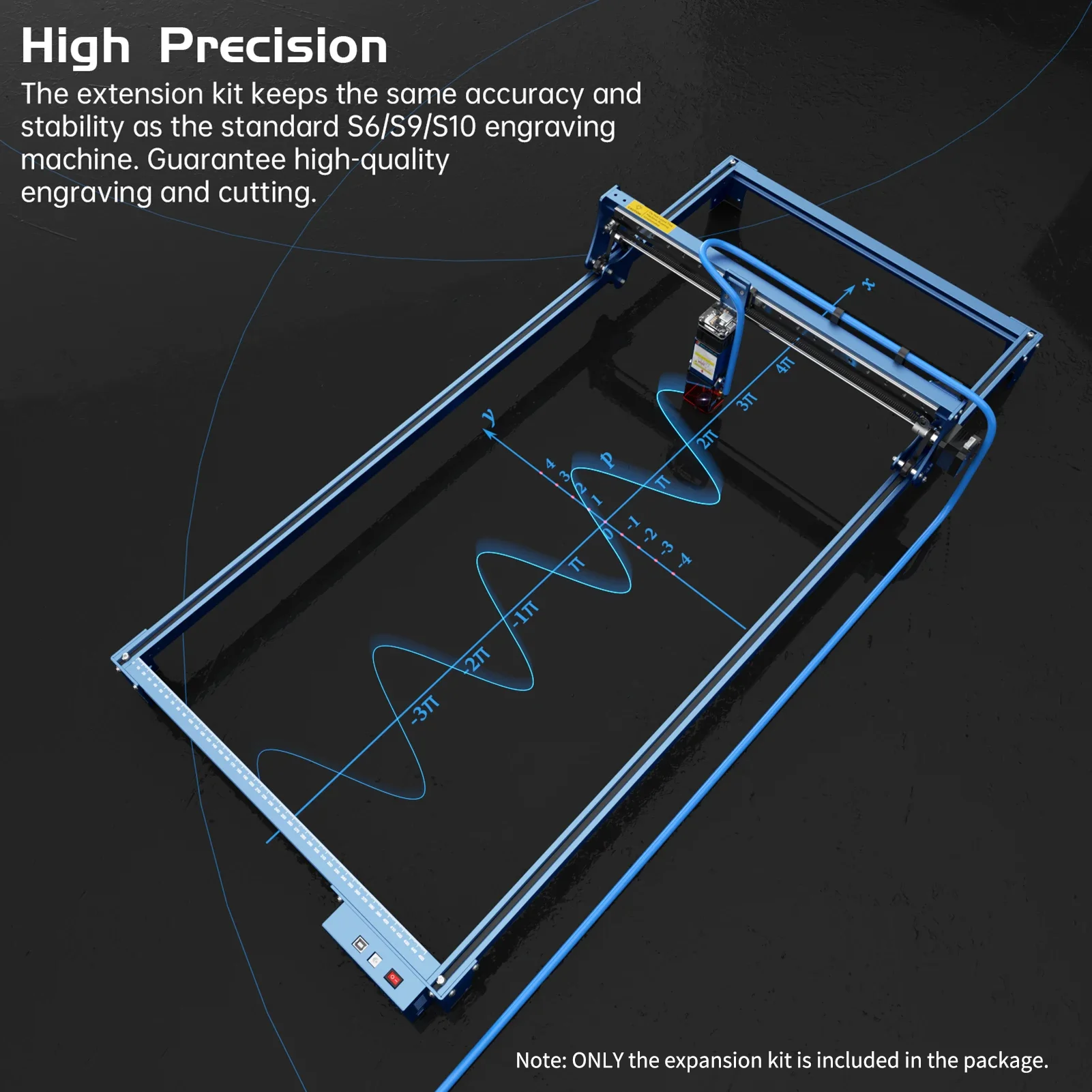 SCULPFUN S30Pro Max Laser Engraver Area Expansion Kit Y-axis Extension Kit to 935x400mm V Slot Aluminum Shaft Directly Installed