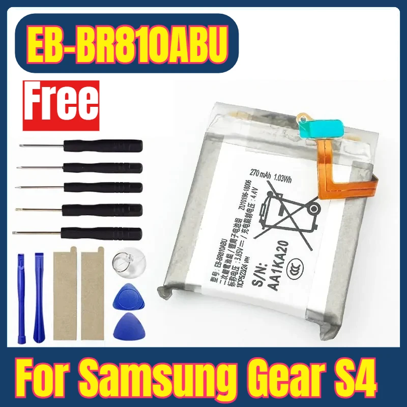 

New 270mAh EB-BR810ABU Watches Batteries for Samsung Gear S4 SM-R810 R810 R815 SM-R815 SM-R810 + Tools