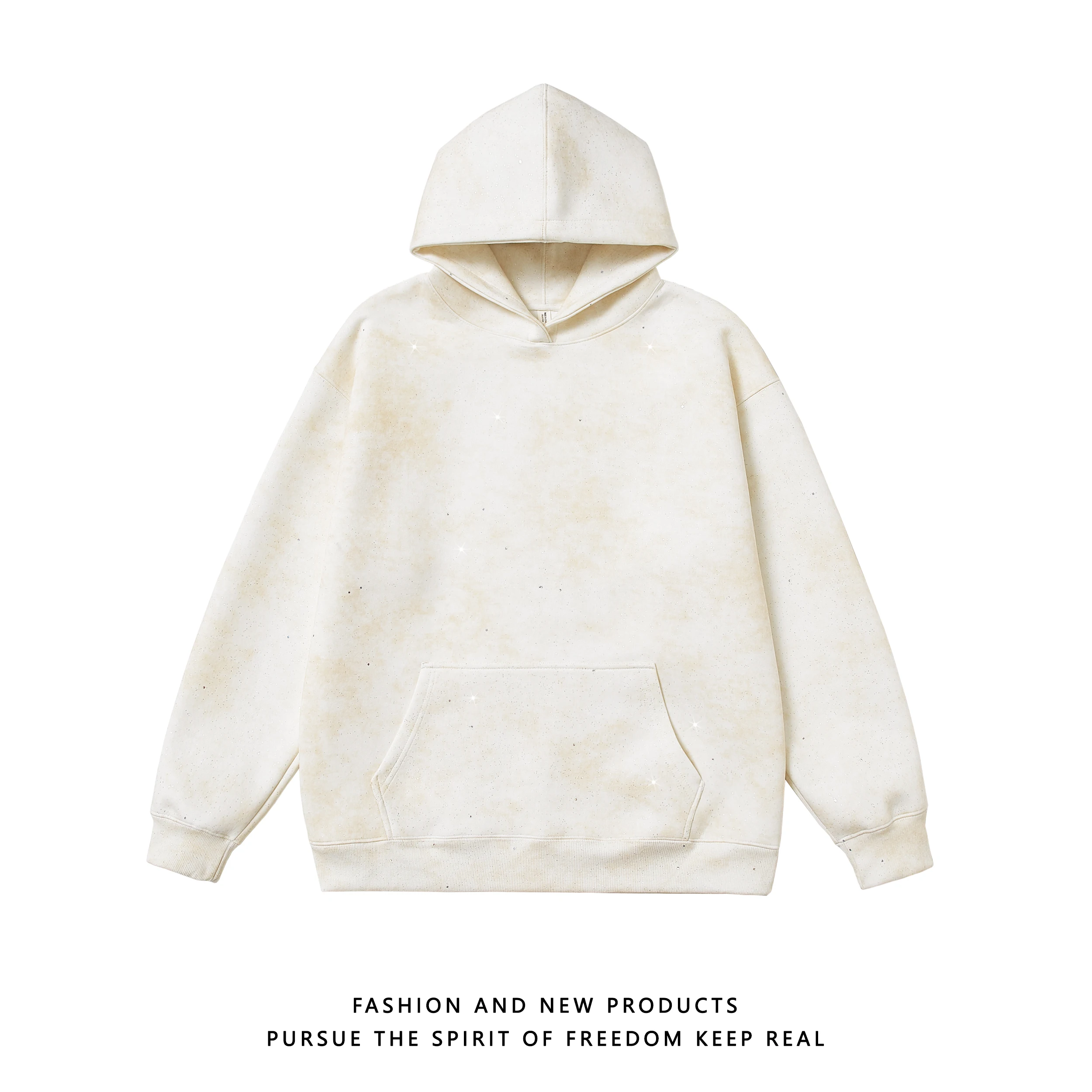 2025 New American Retro Hooded Sweatshirt Autumn Winter Starry Sky Loose Casual Couple Thickened Jacket for Men