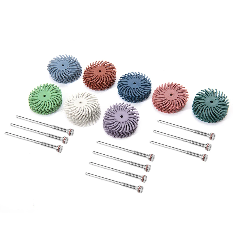 

20Pcs Dental Rubber Polisher Wheel 80~2500 Grit Tooth Spiral Polishing Diamond Disc 25mm Dentistry Composite Resin Mandrel Burs