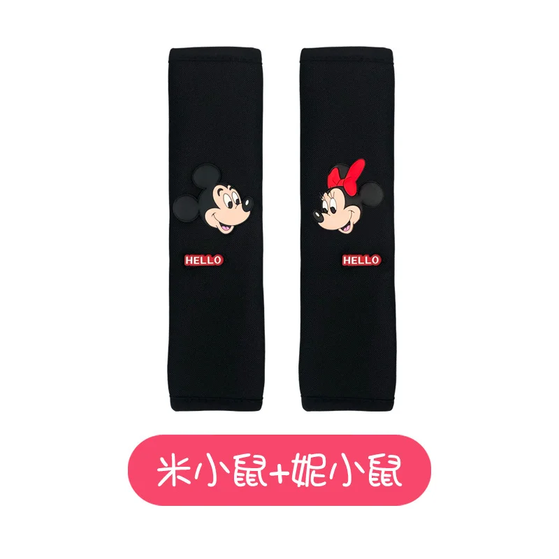 Disney Mickey Minnie Mouse Autogordel Beschermer Kawaii Cartoon Print Auto 'S Interieurdecoratie Demping Zacht Paar Geschenken