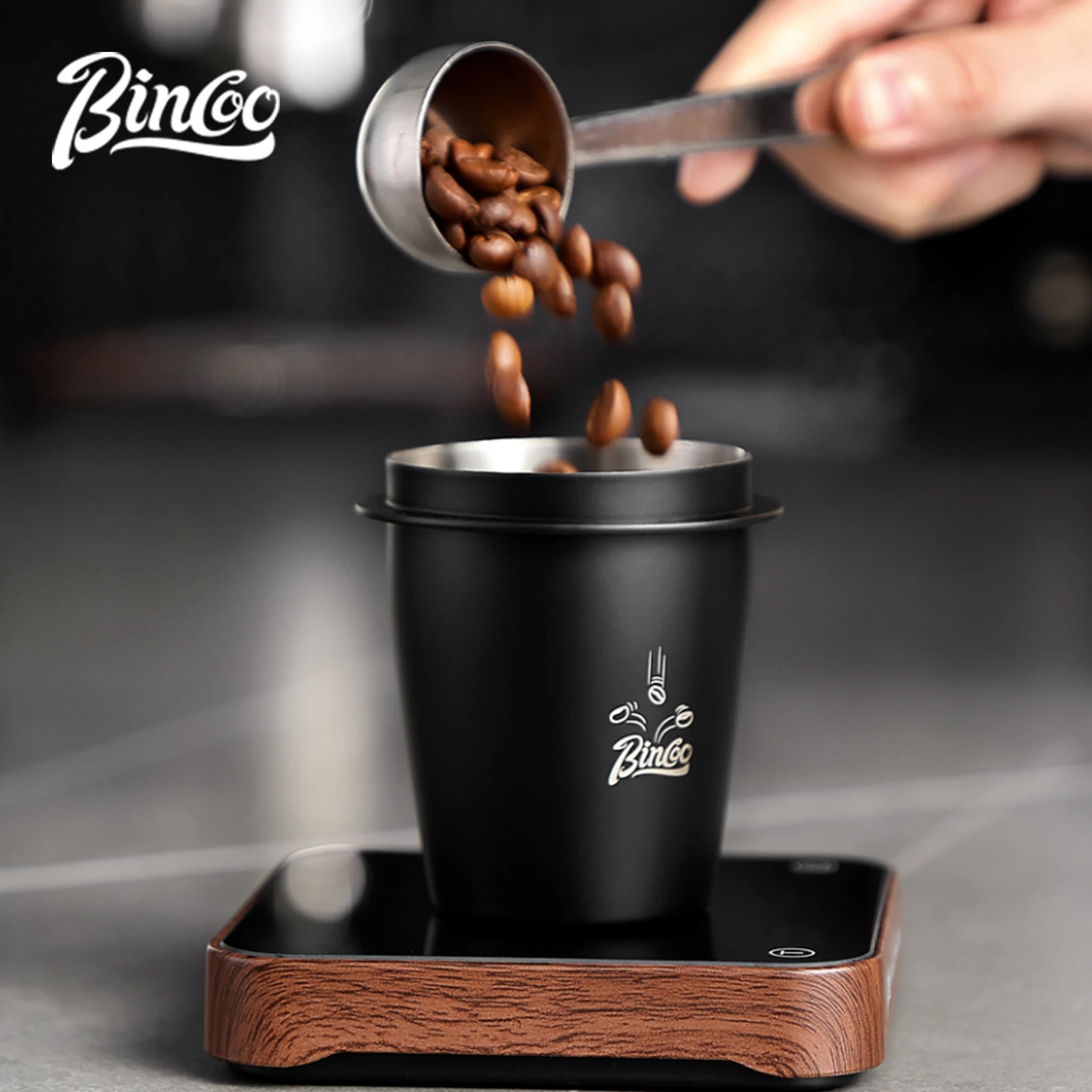Bincoo Espresso Dosing Cup Coffee Powder Cup Stainless Steel Coffee Dosing Funnel Fit 51MM/58MM Portafilter Coffee Accessories