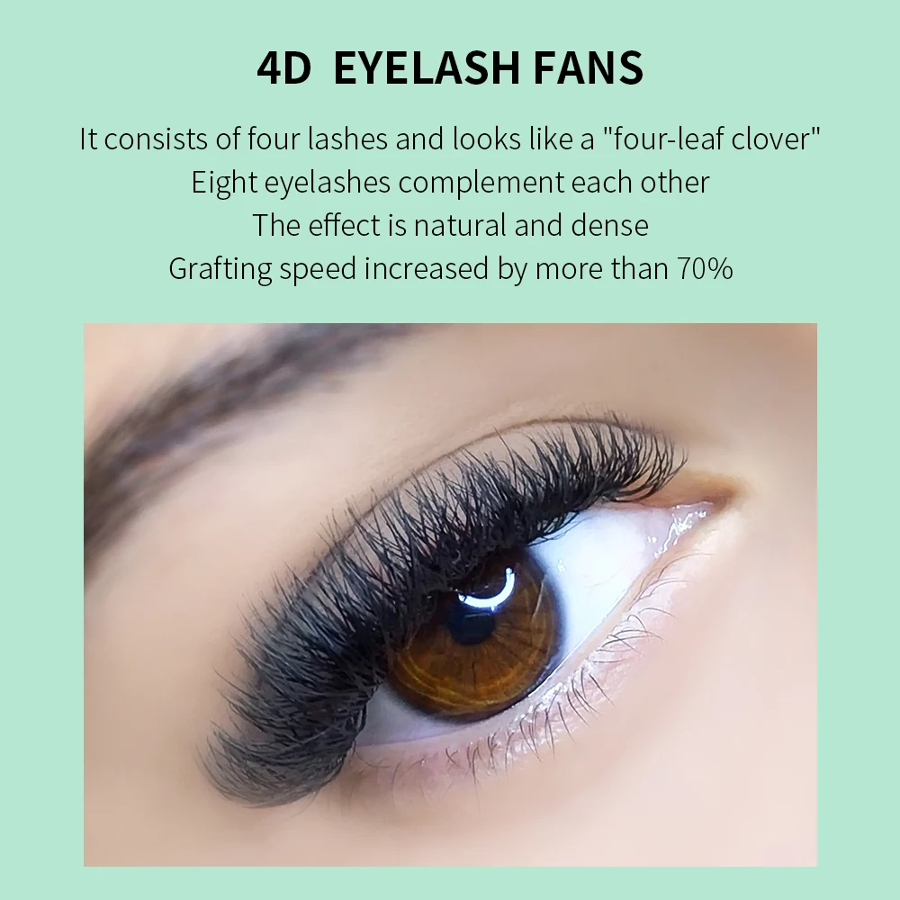 GLAMLASH 2tips 4D - W Shaped Eyelash Extension Soft Natural False Lash Makeup Tool