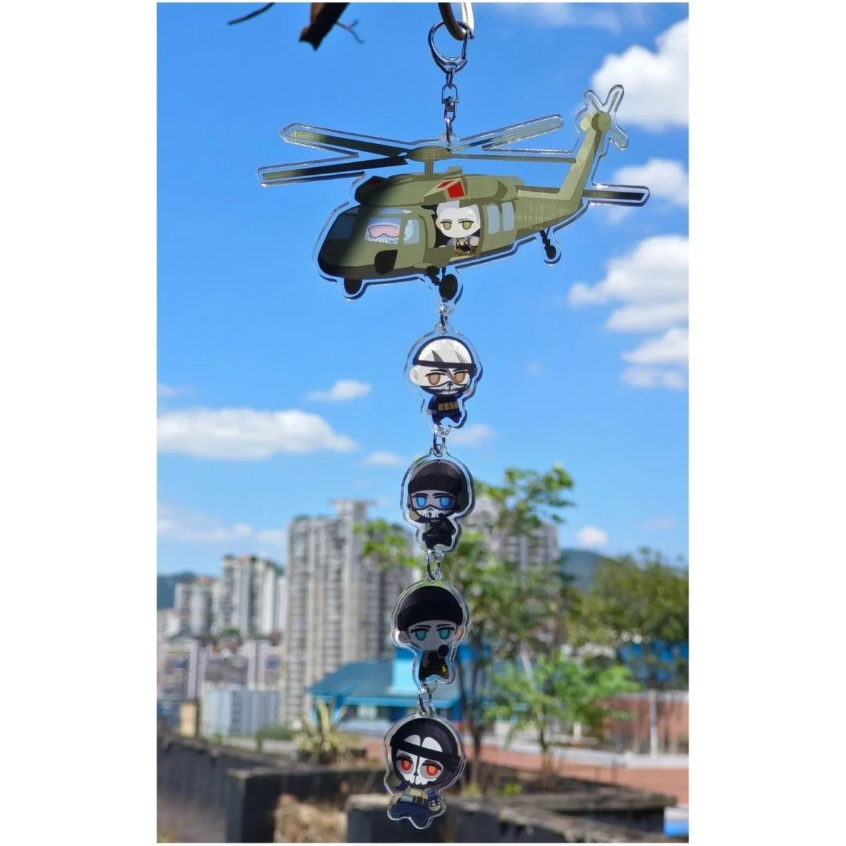 콜 오브 듀티 COD 고스트 스쿼드 Keeganlog Realy 항공기 코스프레 아크릴 체인 펜던트 키체인