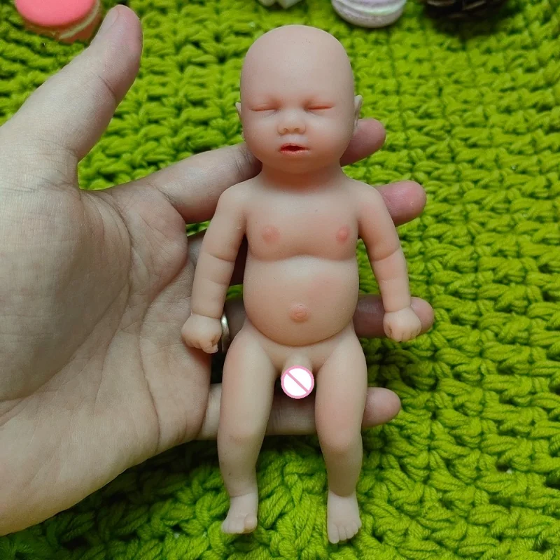 15cm Full Solid Silicone Doll Mini Silicone Reborn Doll 6-inch Baby Toy Doll Accessories