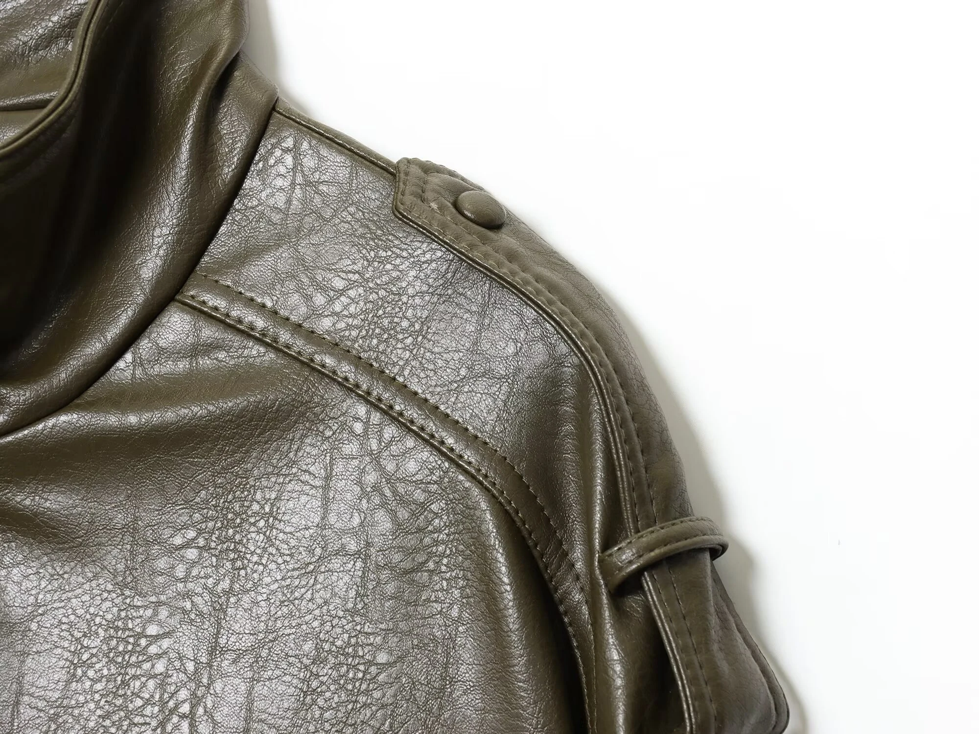 DEEABAE 가을 신상 여성용 반짝이는 인조 가죽 모터사이클 수트 가죽 재킷 숏 파일럿 재킷