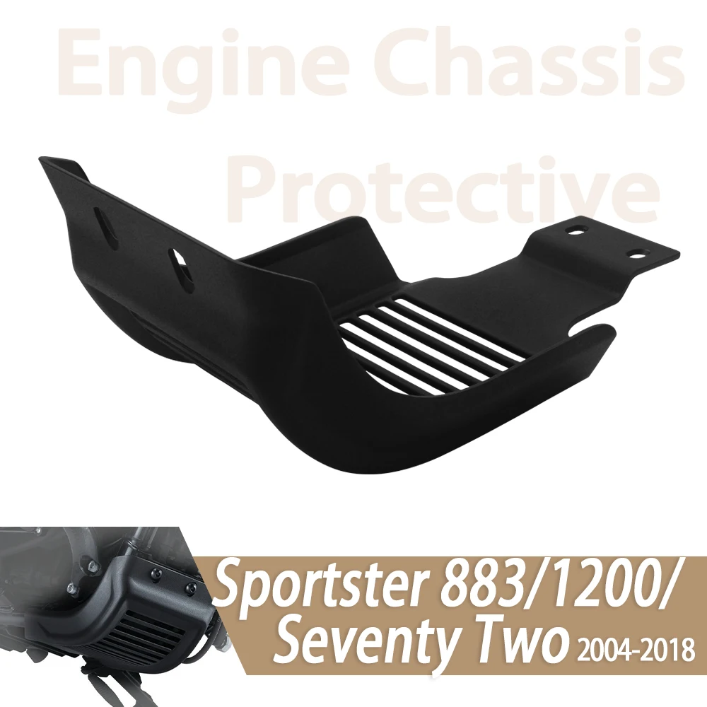 

Защита двигателя Bash, защитная пластина, защитный чехол для шасси для Sportster XL1200 883 48 72 2004-2018, обтекатель подбородка, передний спойлер, грязь