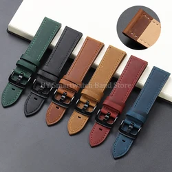18mm 20mm 22mm 24mm Retro Cowhide Leather Watch Band for Seiko for Omega Replacement Watch Band Business Men Women Watch Straps