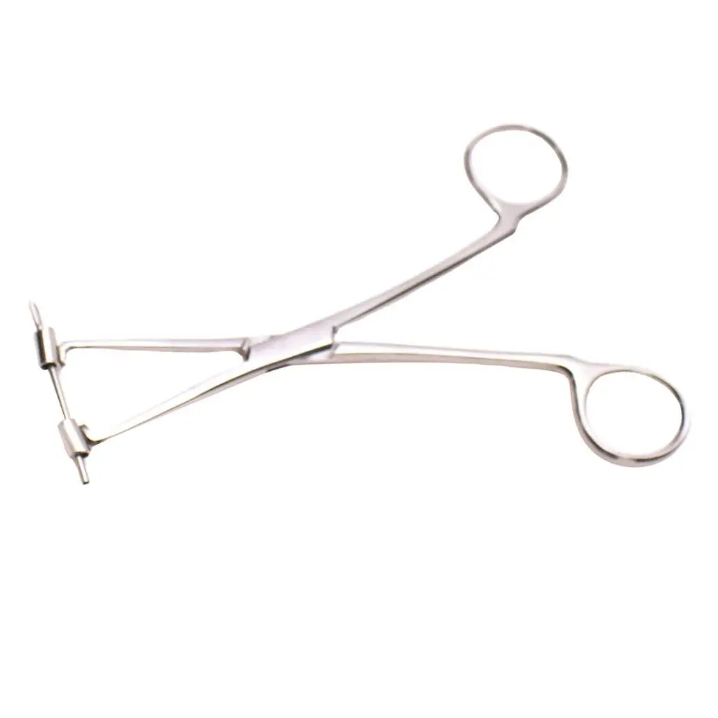 Universal Silver Stainless Steel Piercing Forceps Septum Clamp Body Jewelry Tool for Home Salon