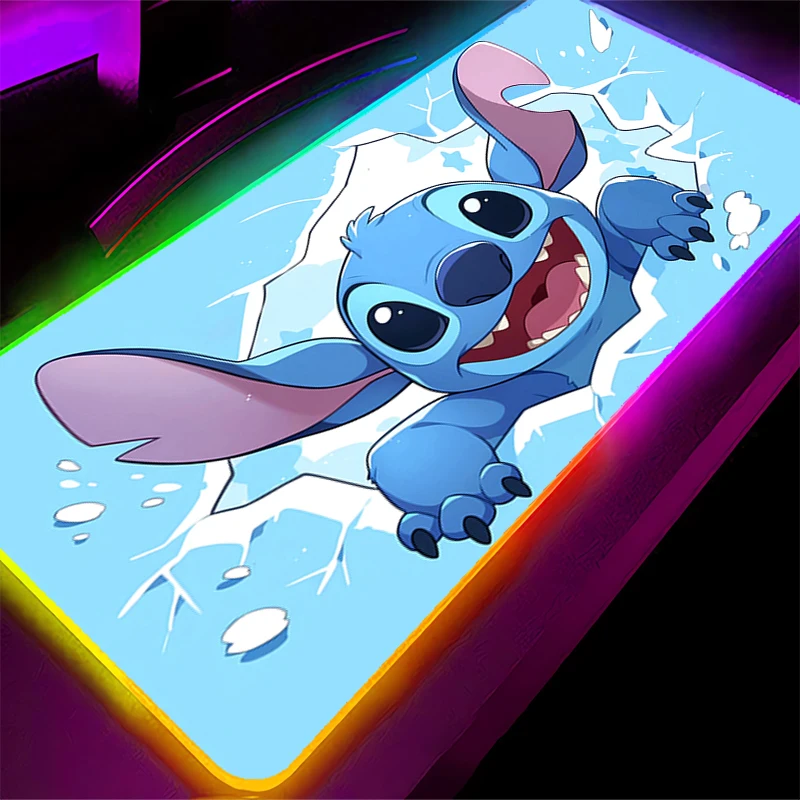 لوحة ماوس RGB سنوبي بإضاءة خلفية للألعاب حافة قفل ملحقات كبيرة سرعة الكمبيوتر لوحة مفاتيح ألعاب صغيرة LED حصيرة مكتبية لوحة ماوس #3