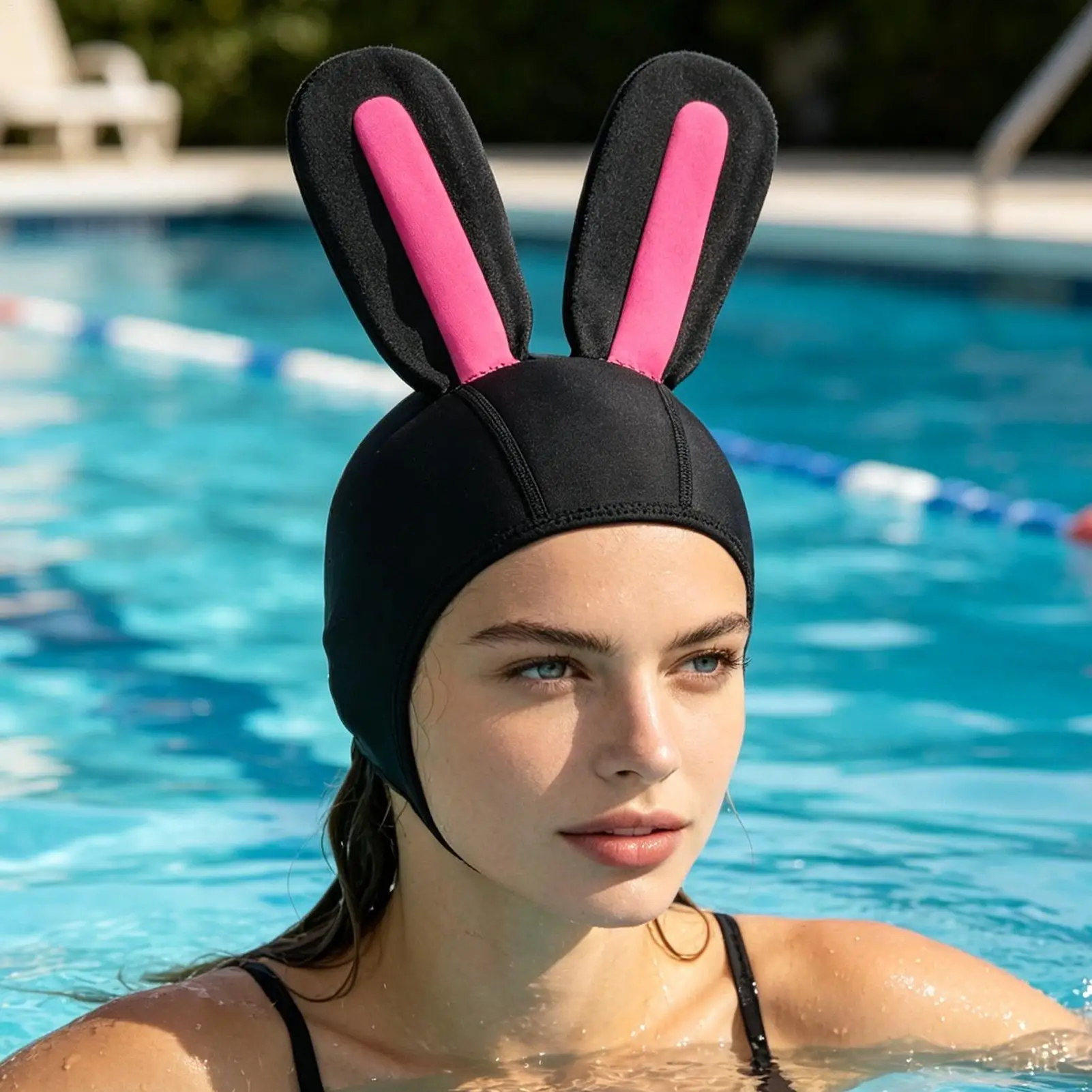 

Wetsuit Hood Swim Hat with Bunny Ears Wetsuit Surf Hood for Kayaking Snorkeling Swimming Sailing Surfing Canoeing Water Sports