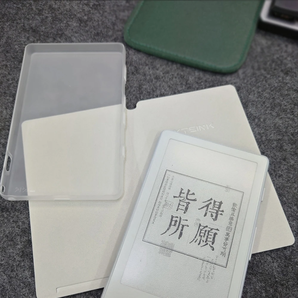 

For XTEINK X4 Book Reader Replacement Protective Case PC Black/white Transparent Simple Style Nude Frosted Protective Shell