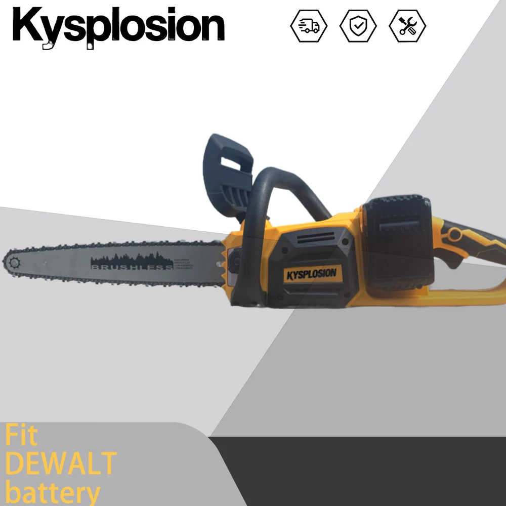 

16-дюймовая бесщеточная бензопила, резак по дереву, деревообрабатывающий садовый инструмент, аккумуляторная цепная пила, электроинструменты для аккумулятора DeWALT 20 В