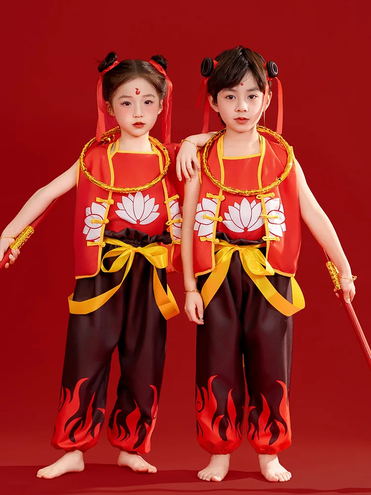 Set di costumi cosplay per compleanno per bambini, completo da performance per Halloween, pantaloni lunghi, set di due pezzi rotondi in poliestere Ne