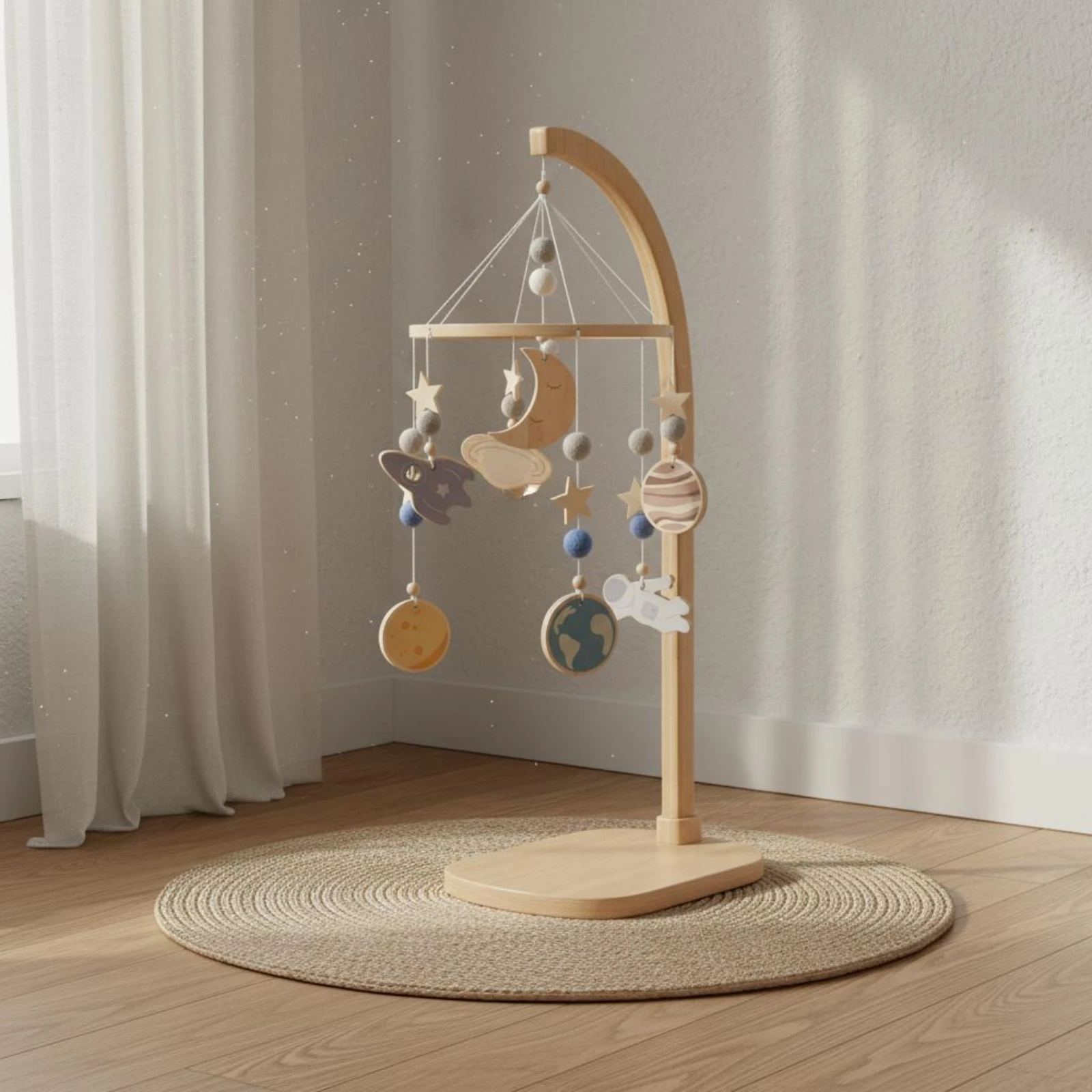 wooden-crib-mobile-visual-stimulation-space-themed-crib-mobile-baby-bed-bell-soothing-sleep-soft-felt-balls-for-babies