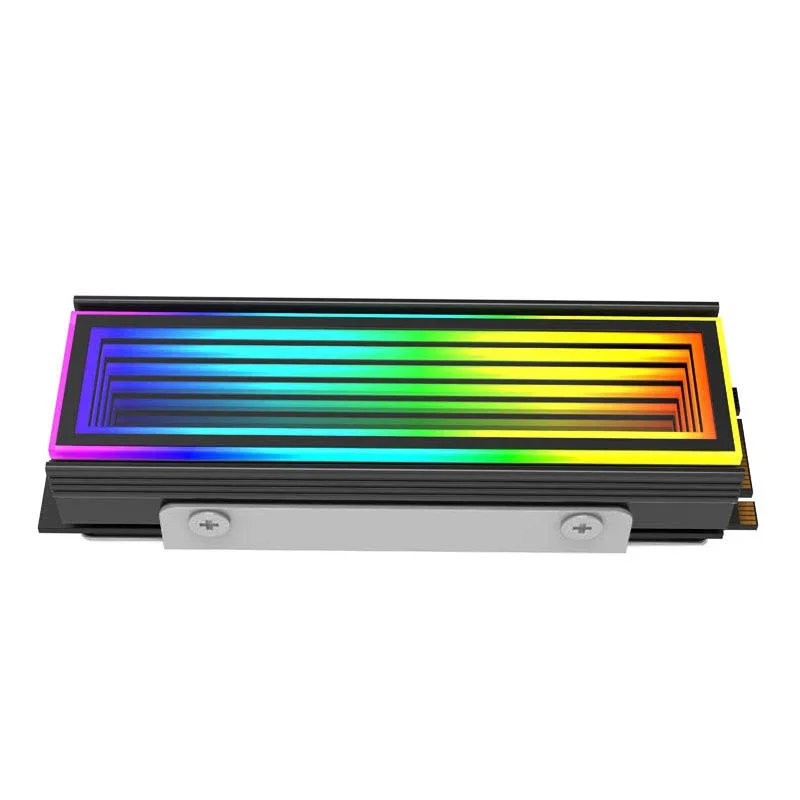 5V ARGB M.2 2280 SSD Full Aluminum Heatsink Colorful RGB Light Cooler Heat Dissipation Radiator for Desktop PC Computer Hardware view 3